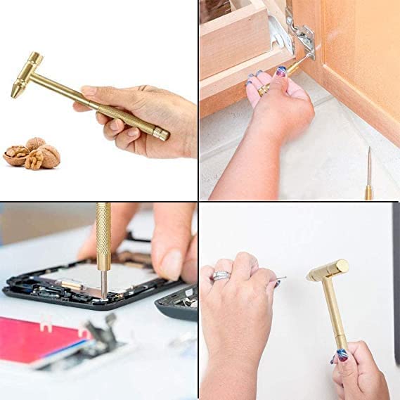 5-in-1 Mini Portable Screwdriver & Hammer Set – Multi-Functional Hidden Tool Kit, Small Metal Hammer & Screwdriver Combo for Home & Travel