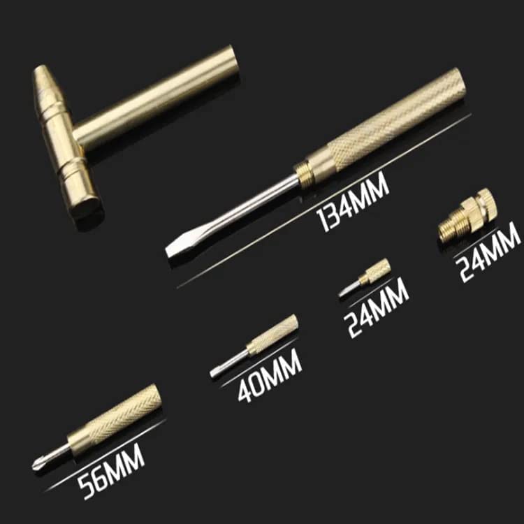 5-in-1 Mini Portable Screwdriver & Hammer Set – Multi-Functional Hidden Tool Kit, Small Metal Hammer & Screwdriver Combo for Home & Travel