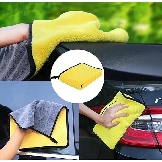 Microfiber Cleaning Cloths for Car (3 Towel), 40x30 cm Dual-Sided