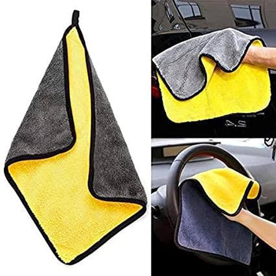 Microfiber Cleaning Cloths for Car (3 Towel), 40x30 cm Dual-Sided