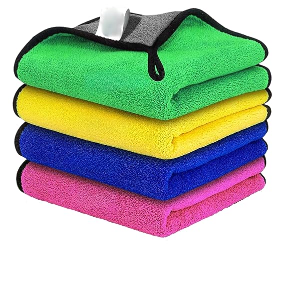 Buy Microfiber Cleaning Cloths for Car (3 Towel), 40x30 cm Dual-Sided Online at Dmark