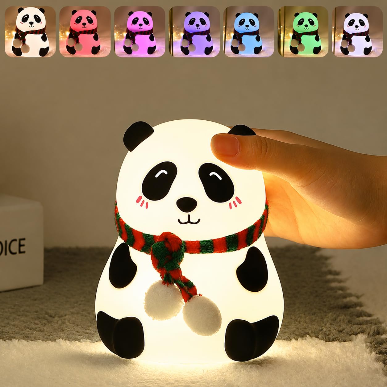 Buy Rechargeable Silicone Panda Night Light for Kids | 7-Color LED Changing Lamp |Adorable Room Decor & Gift Online at Dmark