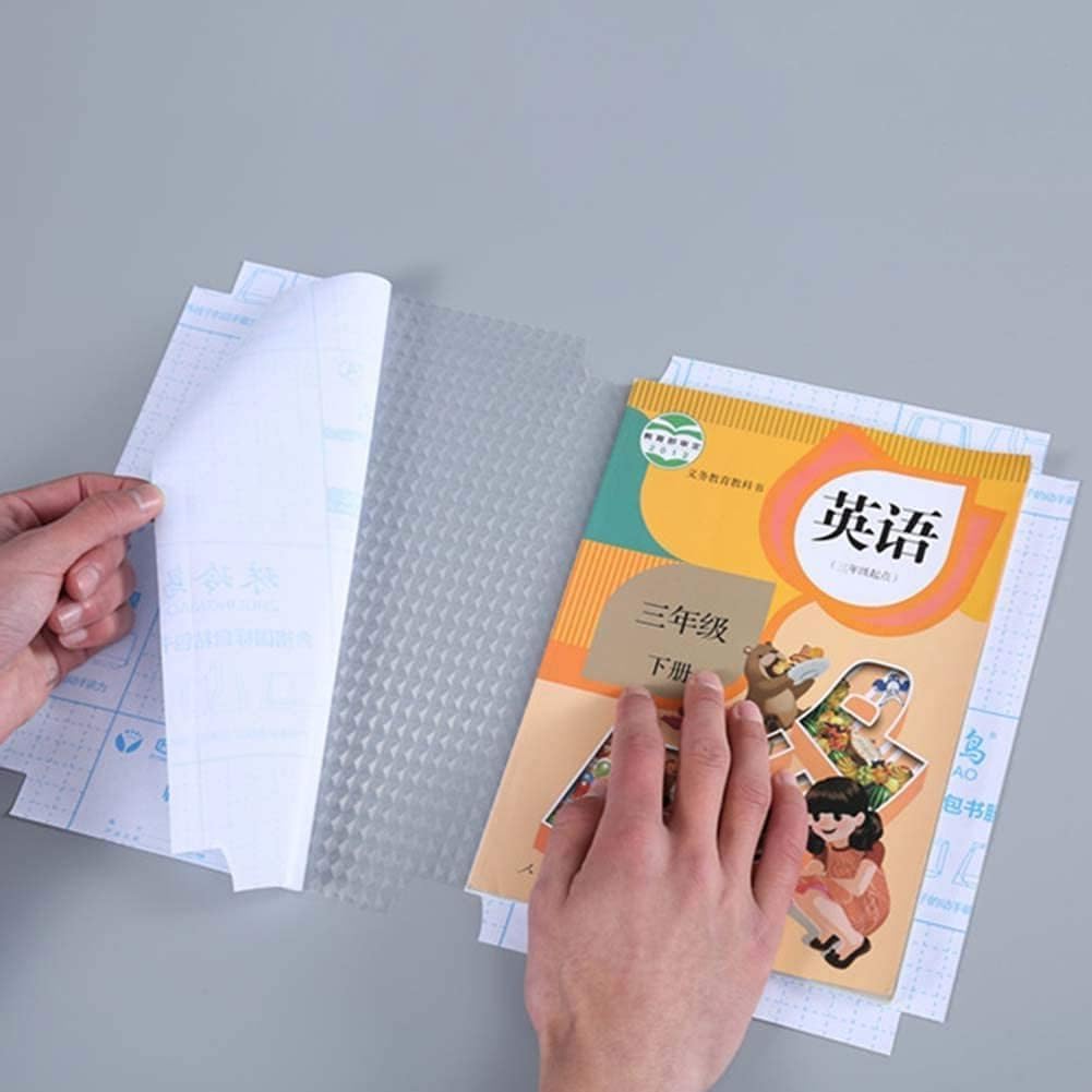 Transparent Self-Adhesive Book Cover Film – 30 Sheets (10 Each of 3 Sizes) | Waterproof Paper Sticker for Book Protection Textbook Covering Office Use | Easy-to-Apply Book Binding Sheets