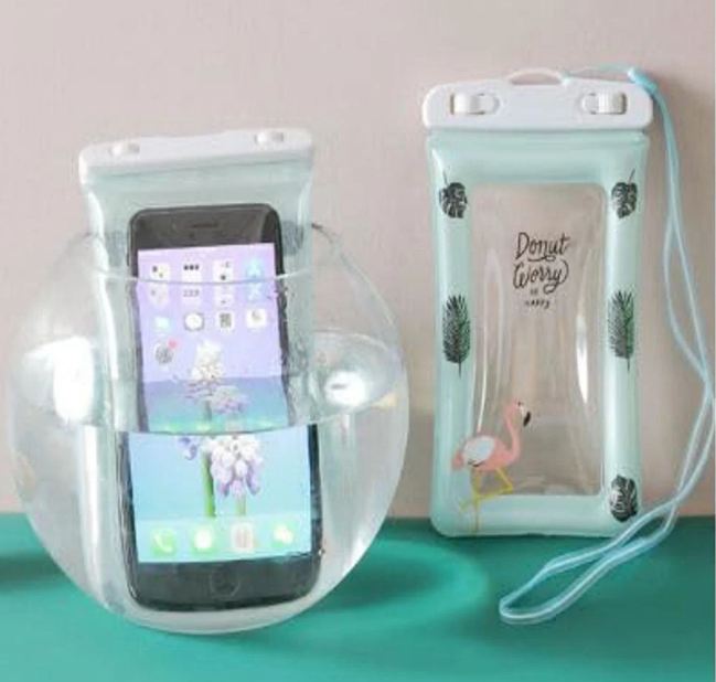 Waterproof Phone Pouch (XL Size) Floating Waterproof Mobile Cover - Beach, Swimming Pool, Travel Accessories - Works with All Phones - Detachable
