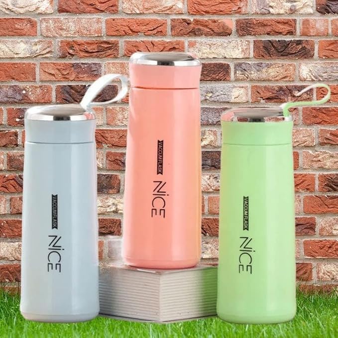  Nice Water Bottle/BPA Free Glass Inner Liner with Plastic Shell for School, Gym, Home and Office/Leak Proof Water Bottle 500 ml
