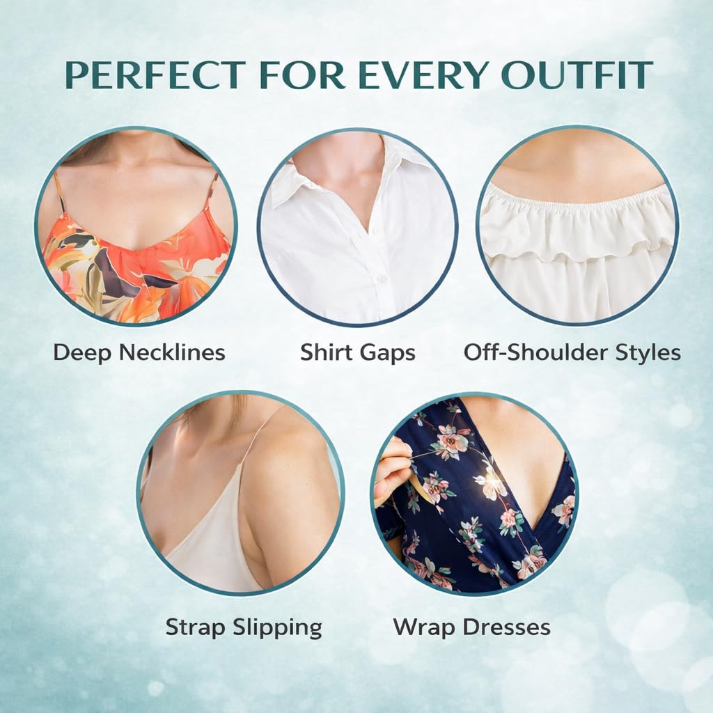 Women Fashion Tape for Clothes, Double Stick Strips – 36 Strips | Clothing & Body, Strong and Clear Tape for All Skin Tones and Fabric, Waterproof & Sweat Proof
