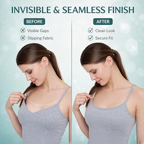 Women Fashion Tape for Clothes, Double Stick Strips – 36 Strips | Clothing & Body, Strong and Clear Tape for All Skin Tones and Fabric, Waterproof & Sweat Proof