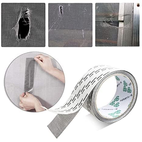 Buy Screen Repair Kit Tape,Strong Adhesive & Waterproof Fiberglass Covering Mesh Tape for Covering Window Door Tears Holes Screen Patch Repair Kits (2M) (net Tape) Online at Dmark