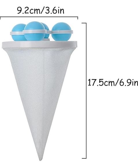 Washing Machine Floating Lint Mesh Bag Hair Filter Net Pouch Washing Lint Hair Remover Net,Mesh Bag Dryer (Pack of - 2)