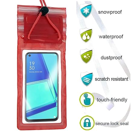Mobile Phone Cover PVC Waterproof Sealed Mobile Rain Protection Pouch Cover Case,Dust Proof, Touch Sensitive,Sealed, Safe for All Phones