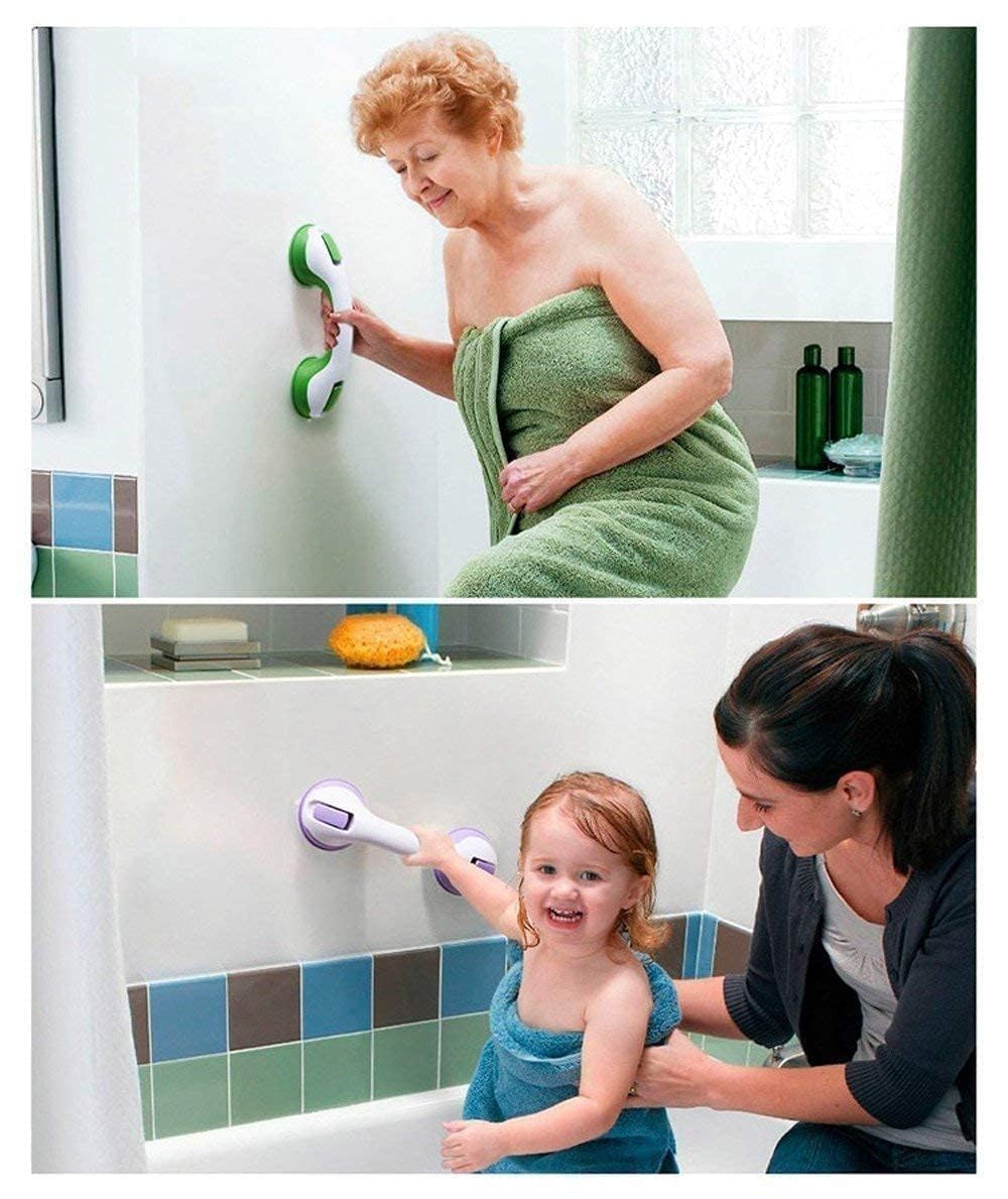 Safety Helping Handle Anti-Slip Support Grab Bar Vacuum Sucker Handrail for Toilet and Bathroom Household Suction
