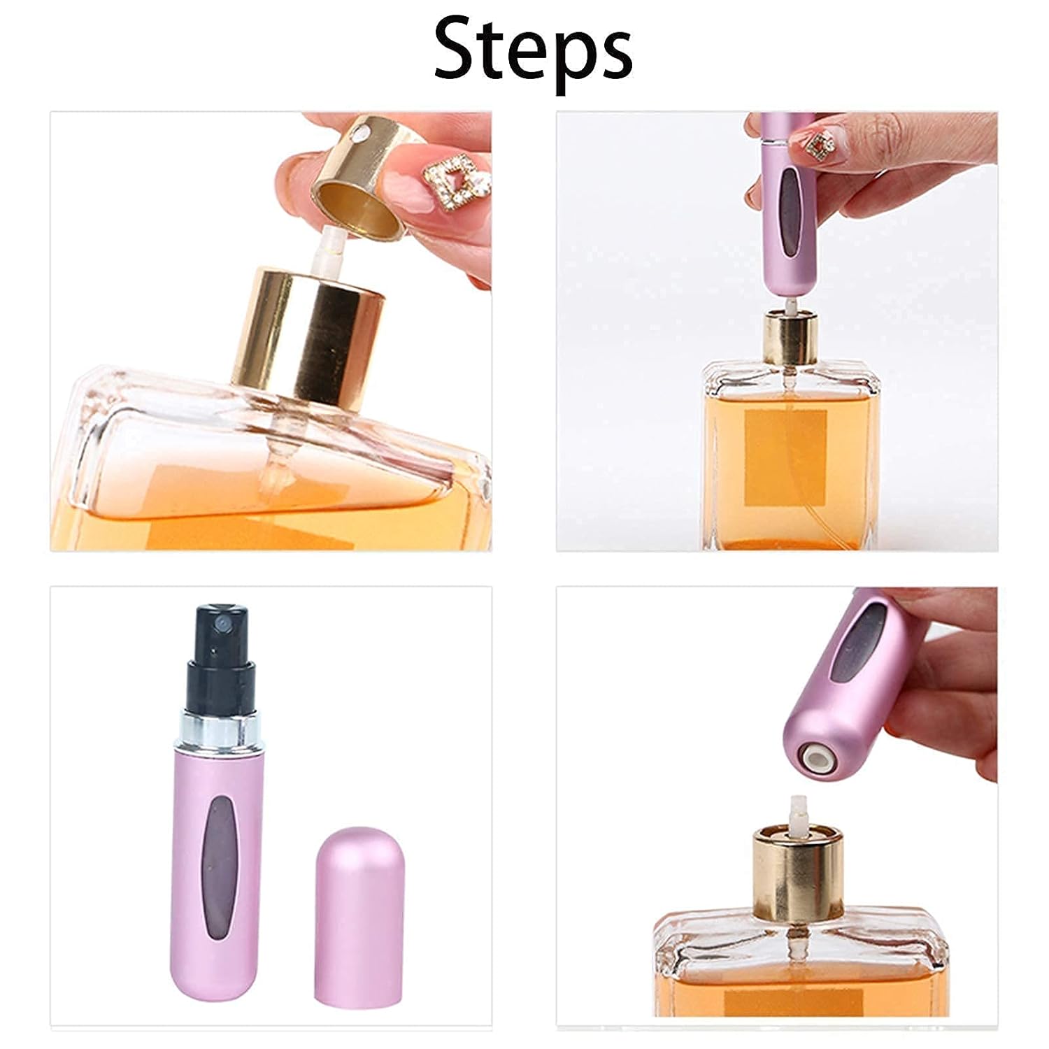 Portable Mini Refillable Perfume Atomizer Bottle, 8ml Refillable Atomized Perfume Bottle
