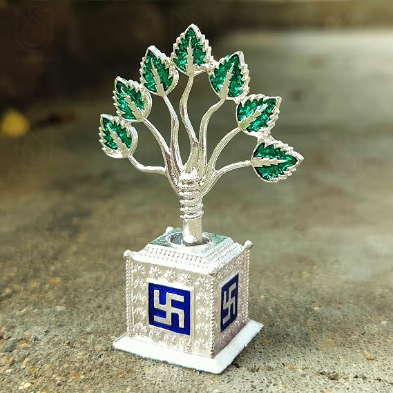 Buy Silver Plated Tulsi Plant for Pooja Decorative, Pooja Items, Religious Metal Tulsi Kyara, Wedding Return Gift, Pooja Articles, vastu Items,Tulsi Plant for Showpiece Online at Dmark