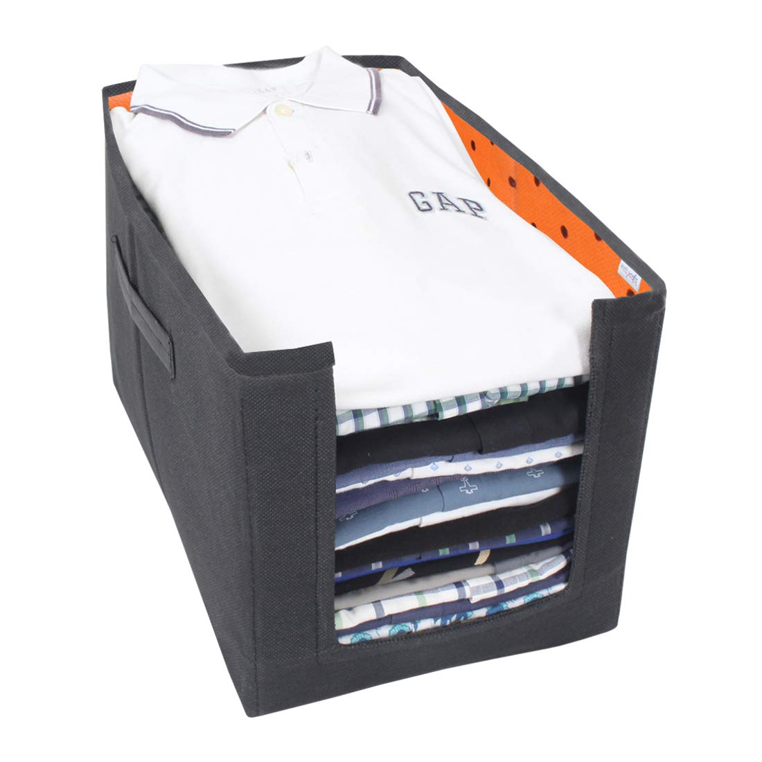 Buy Non Woven Large Capacity Shirt Stacker/Foldable & Stackable Closet Wardrobe Cupboard Organizer/Foldable Storage Box (26cmx38x26 cm) Online at Dmark