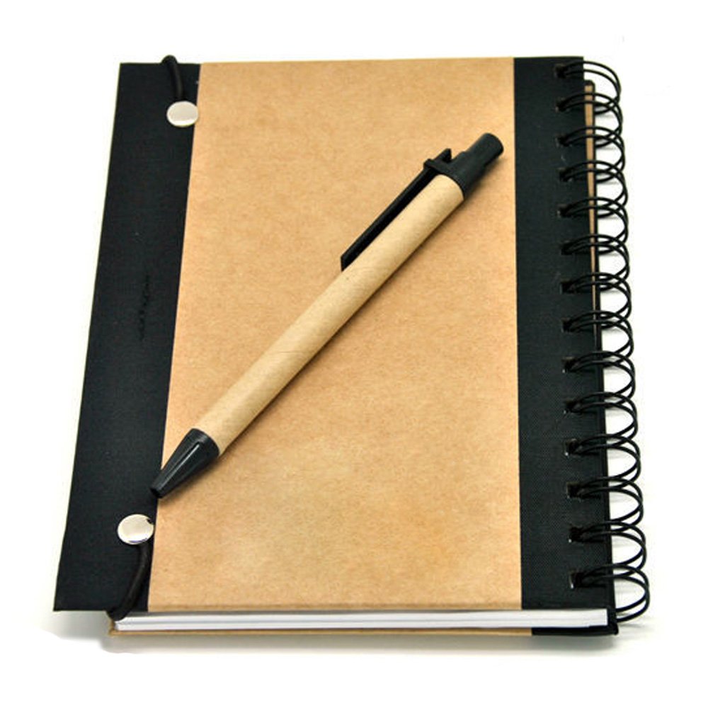 Eco-Friendly Solar Powered Calculator Cardboard Diary Notebook Notepad With Cardboard Pen No Battery Needed