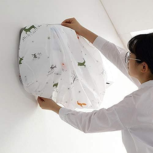 Air Conditioner Cover for 1.5 & 2 Ton Split AC Dustproof Waterproof Stretchable AC Cover with Elastic For All Company Indoor Unit Cover 110*33*31 CM (Multi Color Design, 1 Pcs)