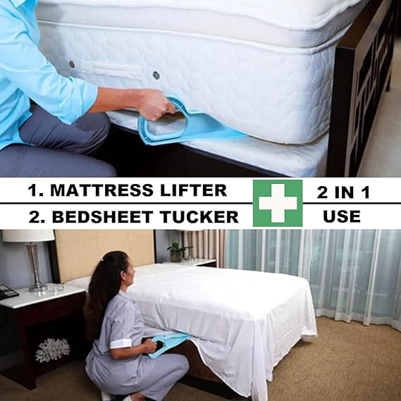 Mattress Lifter Tool 2 in 1 Bedsheet Tucker Tool Bedsheet Mattress Lifter Stand Beds Lifter Helps Lift and Hold Mattress Wedge Elevator Tool Beds Making Tools Bed Tucker Tools