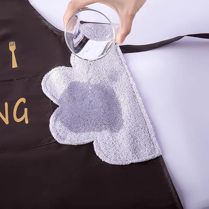 Apron for Kitchen Cooking Waterproof Apron for Women Men with Pockets and Side Coral Velvet for Wiping Hands Towel Grill Cooking