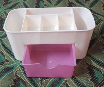 Buy Cosmetics Storage Box, Cosmetic Make Up Organiser Display Table Desktop Storage Stand, Cosmetic Drawer Type Storage Box Case Holder Brush Pen Jewelry Organizer Saving Space (Pack of 1) Online at Dmark