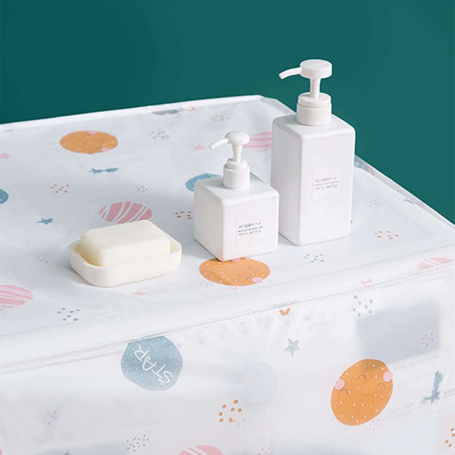 Washing Machine Top Cover For Top Load,Anti-Stain Waterproof Washer And Dryer Covers,57*56*84 Cm (Top Loading,Pattern May Vary)