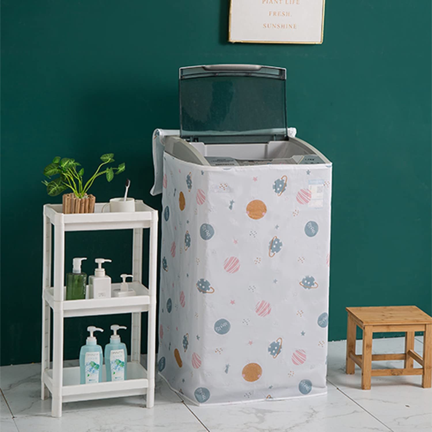 Buy Washing Machine Top Cover For Top Load,Anti-Stain Waterproof Washer And Dryer Covers,57*56*84 Cm (Top Loading,Pattern May Vary) Online at Dmark