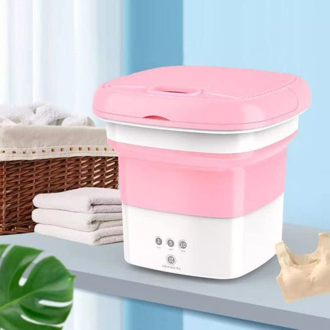 Buy Mini Foldable Washing Machine Portable Compact Laundry Washer Small Space-Saving Electric Washing Machine for Clothes Socks Underwear Travel Dorm Home Use Online at Dmark