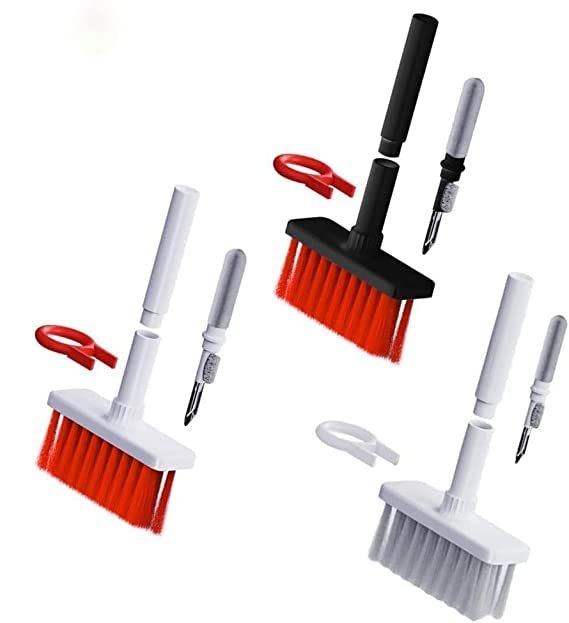 5-in-1 Multi-Function Laptop Cleaning Brush/Keyboard Cleaning kit/Gadget Cleaning kit Gap Duster Key-Cap Puller for Laptop, Keyboard and Earphones(Multi Colour)
