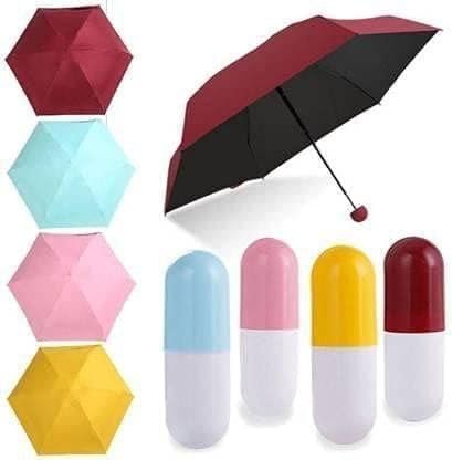Buy Mini Capsule Umbrella Waterproof & WindProof Ultra UV Light Protective Compact & Small Umbrella With Cute Capsule Case Online at Dmark