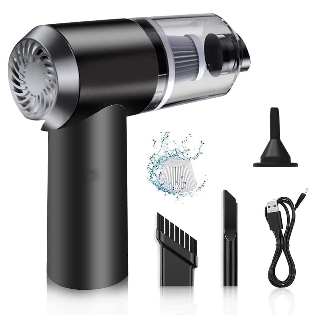 Powerful 3-in-1 Vacuum Cleaner for Car & Home – Compact, Cordless, Wet & Dry, Blower Function, Mini & Portable for Sofa, Dust, and Deep Cleaning