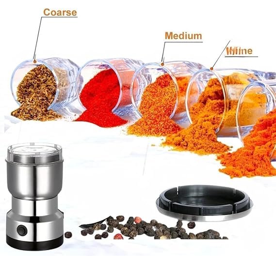 Nima Mixer Grinder Smash Machine Stainless Steel Multifunctional Electric Grinder & Chopper Dried Spice Hurbal Masala Coffee Beans, Nuts & Grains, Household Mixer, Powerful Motor Blender (Multi 6)