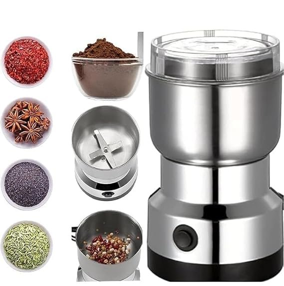 Buy Nima Mixer Grinder Smash Machine Stainless Steel Multifunctional Electric Grinder & Chopper Dried Spice Hurbal Masala Coffee Beans, Nuts & Grains, Household Mixer, Powerful Motor Blender (Multi 6) Online at Dmark