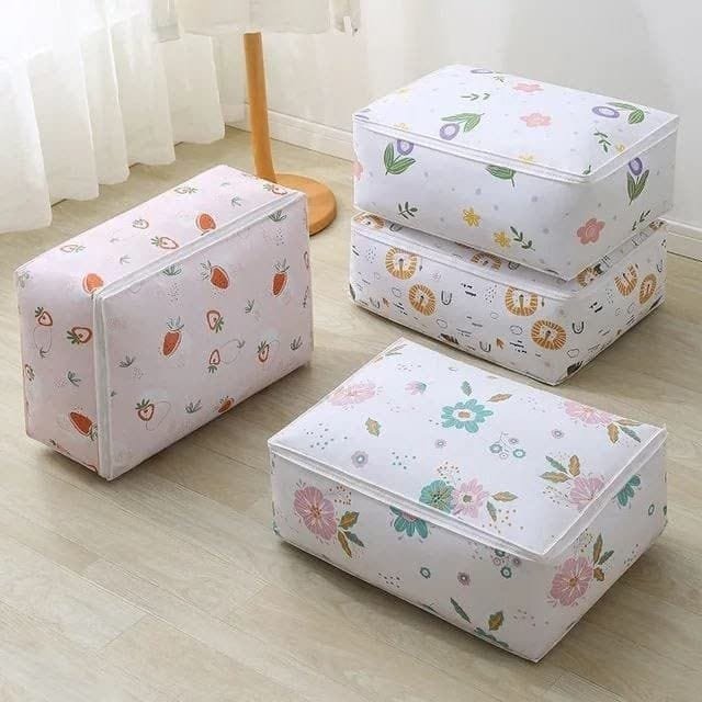 Buy Blanket Storage Bag – Waterproof, Dustproof, Moisture-Proof Folding Organizer for Clothes, Jackets, Pillows & Bedding – Washable & Foldable-1 pcs-Multicolor Online at Dmark