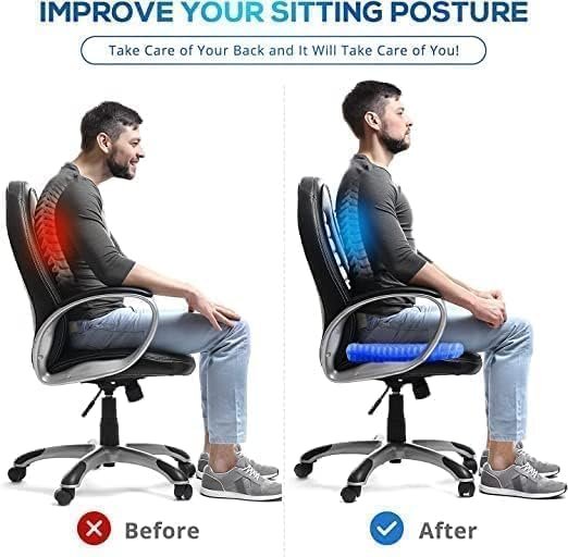Gel Seat Cushion Summer Breathable Honeycomb Design For Pressure Relief Back Tailbone Pain - Home Office Wheelchair Chair Cars