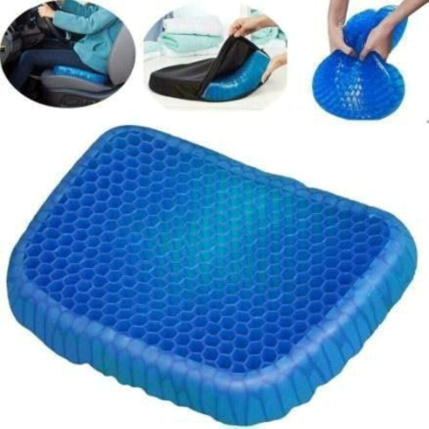 Buy Gel Seat Cushion Summer Breathable Honeycomb Design For Pressure Relief Back Tailbone Pain - Home Office Wheelchair Chair Cars Online at Dmark