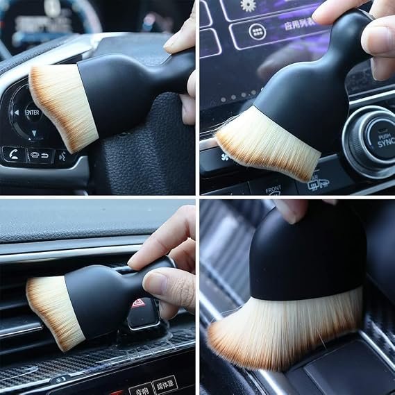 Buy Interior Cleaning Brush, Soft Bristles, Dust Removal Tool for Dashboard, Console, Vents, with Protective Cover, Car Cleaning Online at Dmark